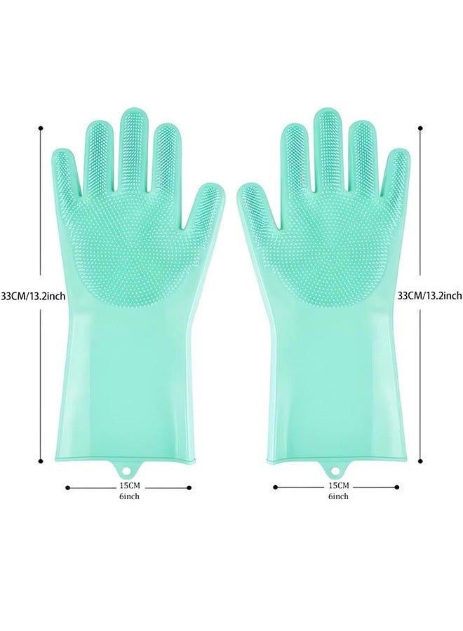 Generic Silicone Pet Grooming Gloves & Dishwashing Gloves with High-Density Teeth for Bathing, Cleaning Dishes, Cars, Dogs & Cats - Image 2