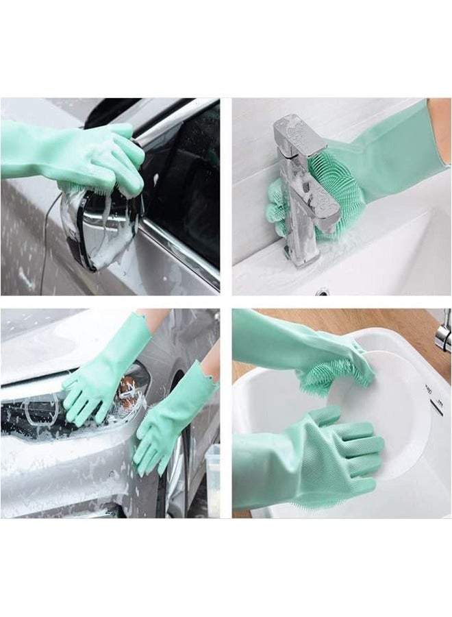 Generic Silicone Pet Grooming Gloves & Dishwashing Gloves with High-Density Teeth for Bathing, Cleaning Dishes, Cars, Dogs & Cats - Image 5