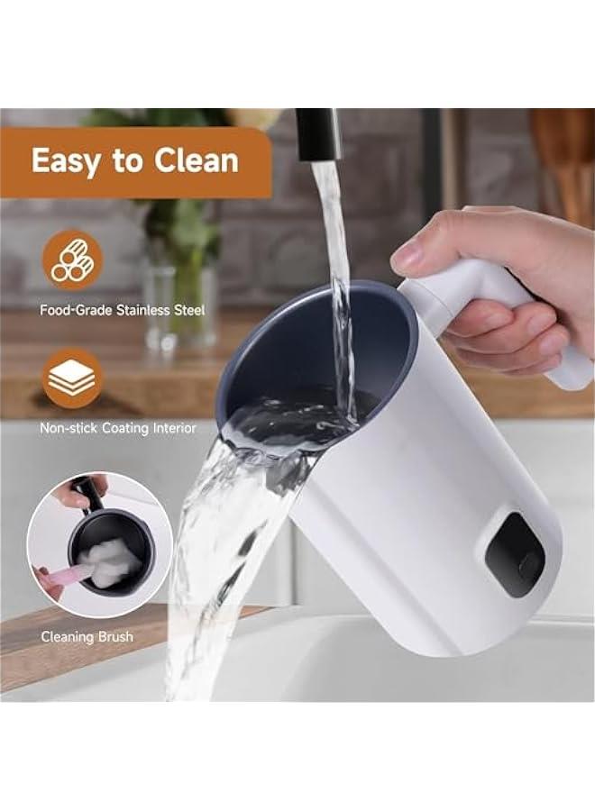 ميكسد ماكينة صنع رغوة الحليب الكهربائية الاوتوماتيكية 4 في 1 من هوكور، جهاز تسخين الحليب بخاصية حماية من الحرارة الزائدة للقهوة واللاتيه والكابتشينو والشوكولاتة الساخنة (ابيض) - Image 3