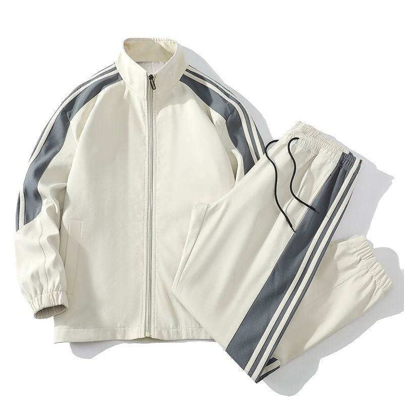 Unisex Casual Sport Suit Set Khaki - Image 1