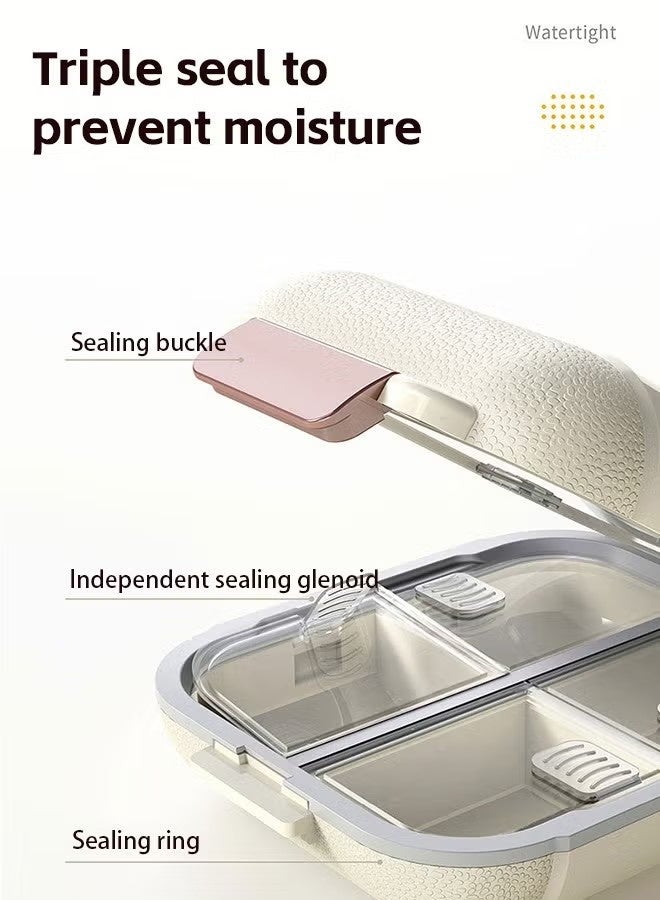 منظم حبوب يومي، تخزين حبوب محمول، منظم علبة حبوب، حاوية كبيرة لحمل الأدوية الأسبوعية مع 7 شبكات لمكملات الأدوية، زيت السمك - Image 2