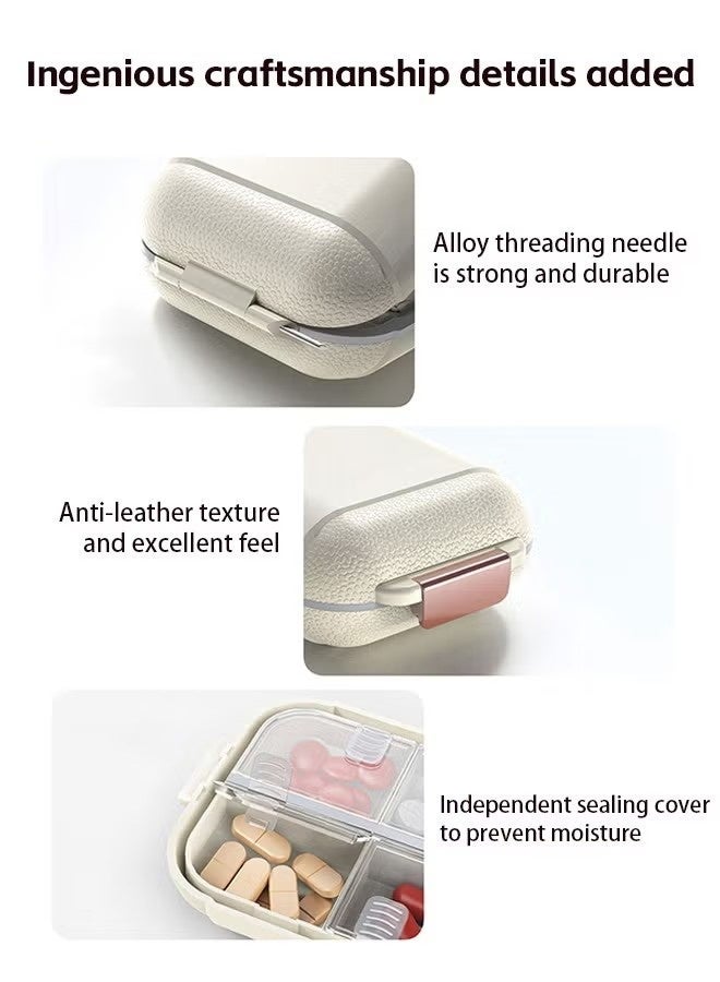 منظم حبوب يومي، تخزين حبوب محمول، منظم علبة حبوب، حاوية كبيرة لحمل الأدوية الأسبوعية مع 7 شبكات لمكملات الأدوية، زيت السمك - Image 3