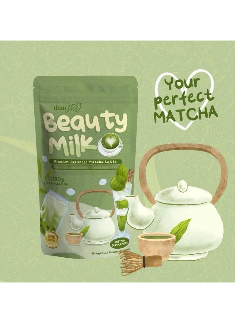 dear face - Beauty Milk Premium Japanese Matcha latte - Image 1