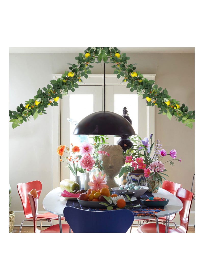 Generic Set of 2 12Ft Lemon Flower Garland for Summer Decor Perfect for Weddings Front Door and Wall Displays  - Image 2