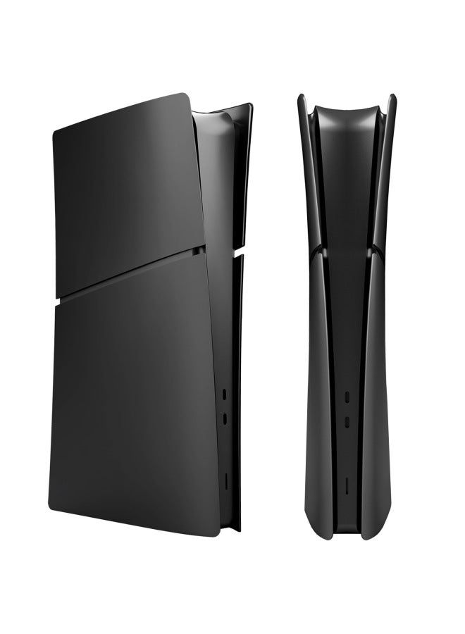 غطاء بديل لجهاز بلاي ستيشن 5 سليم، غطاء حماية رفيع لجهاز بلاي ستيشن 5، غطاء حماية لوحدة تحكم الألعاب الرقمية - الموديل: سليم - إصدار رقمي 1.0، أسود (رذاذ زيتي، مضاد للخدش وبصمات الأصابع) - Image 1