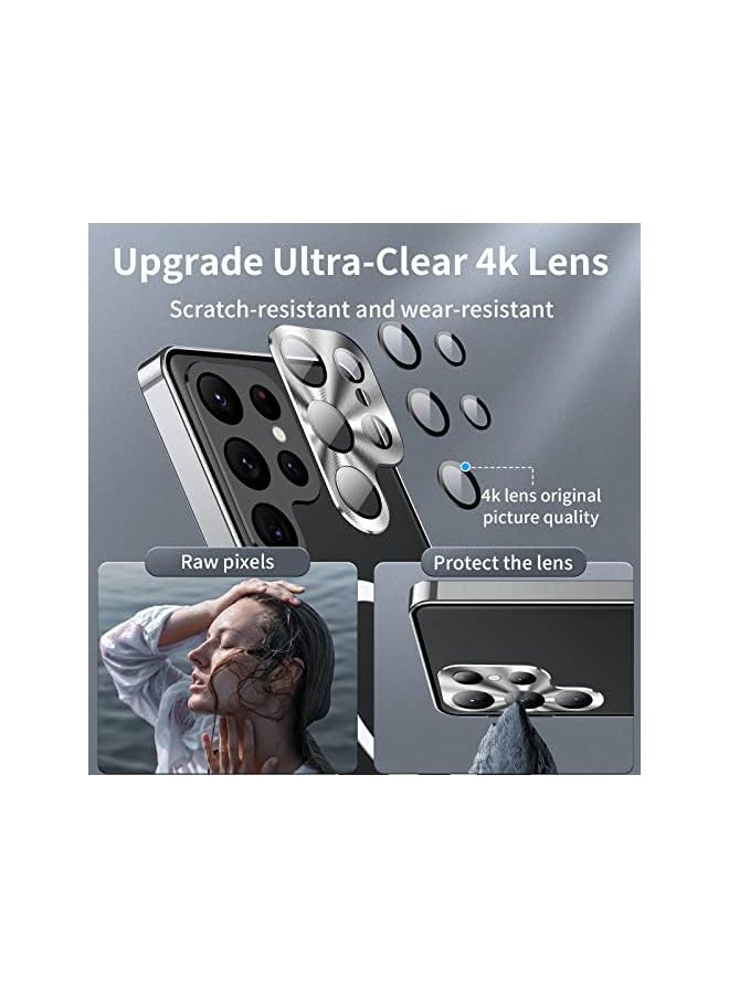 Generic Magnetic Case For Samsung S24 Ultra Case Cover Compatible With Mag Safe Camera Lens Protector Shockproof Metal Frame For Galaxy S24 Ultra Silver S24 Ultra  - Image 4
