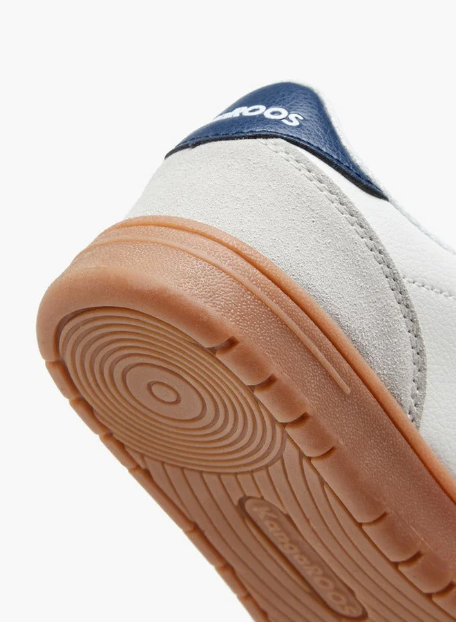 kangaROOS WHITE Boys' Panelled Sneakers with Hook and Loop Closure for Men | Best Price UAE