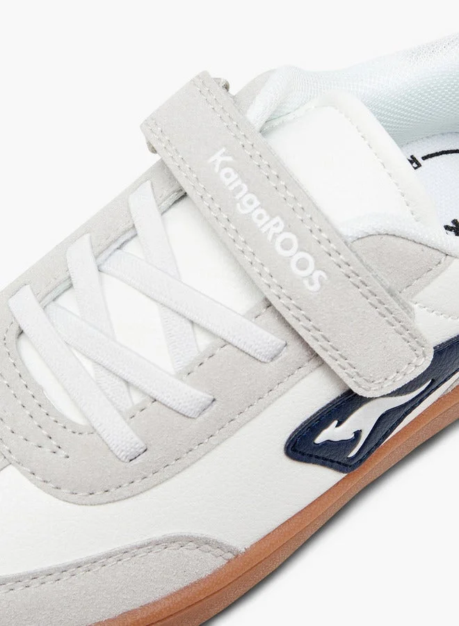 kangaROOS WHITE Boys' Panelled Sneakers with Hook and Loop Closure for Men | Best Price UAE
