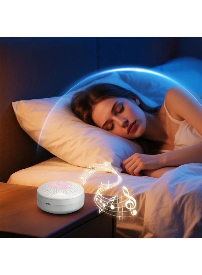 Pink Portable White Noise Speaker for Sleep Relaxation and Soothing Sounds - Image 4