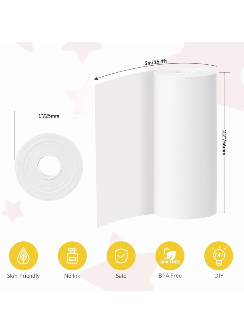 Mafiti Instant Print Paper Rolls for Kids Cameras, 56mm x 5m, BPA-Free, 10-Pack - Image 2