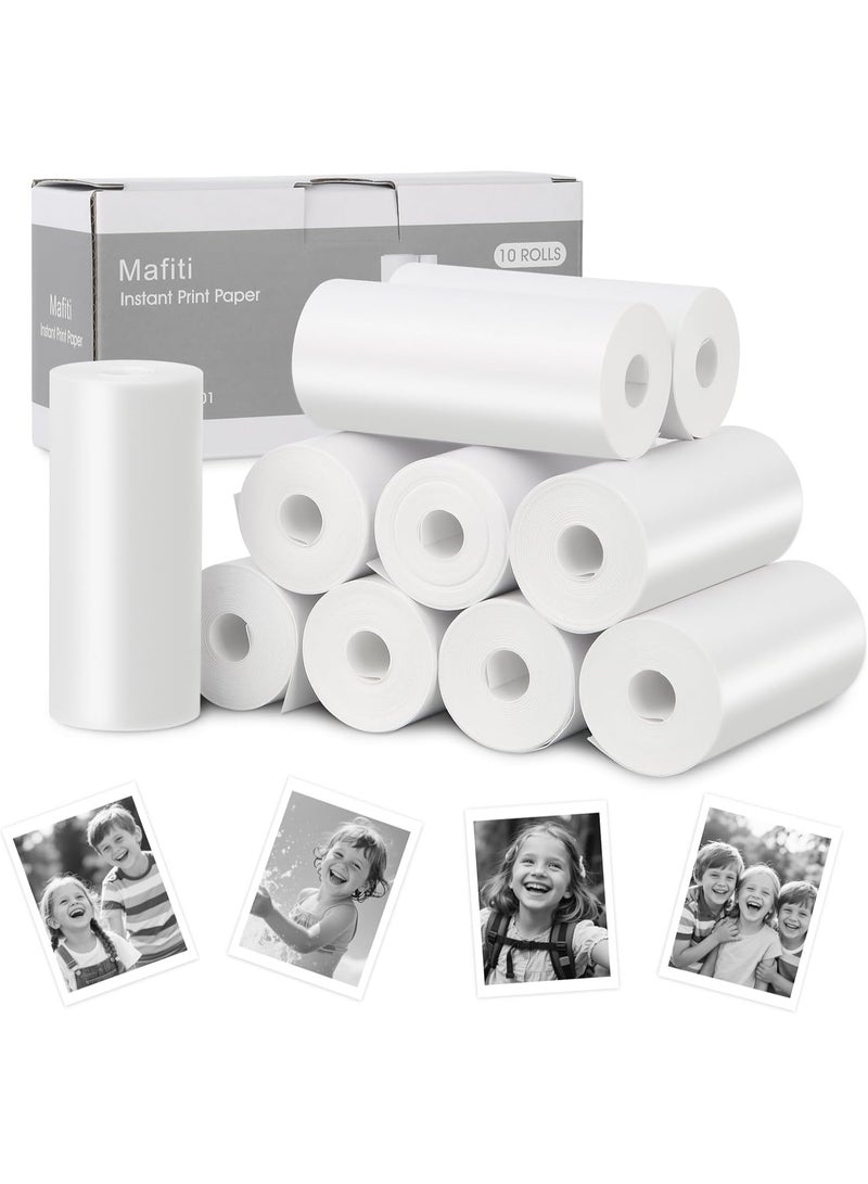 Mafiti Instant Print Paper Rolls for Kids Cameras, 56mm x 5m, BPA-Free, 10-Pack - Image 1