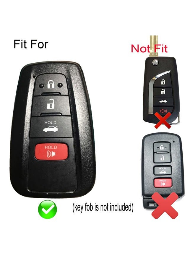 Coolbestda 2Pcs Rubber 4buttons Smart Key Fob Full Protector Remote Skin Cover Case Keyless Jacket for 2018 Toyota Camry HYQ14FBC Black - Image 2