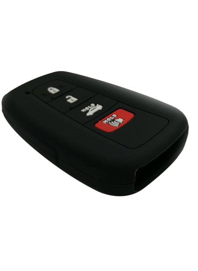 Coolbestda 2Pcs Rubber 4buttons Smart Key Fob Full Protector Remote Skin Cover Case Keyless Jacket for 2018 Toyota Camry HYQ14FBC Black - Image 3