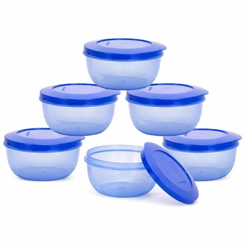 Cutting EDGE Eco-Storage Plastic Container & Organizer Set for Kitchen, Refrigerator, Home Use, Lunch & Food Storage 400 ML (Set of 6, Light Blue) - Image 3