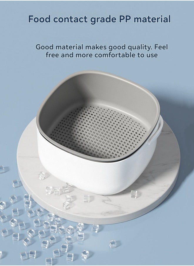 M MIAOYAN Ultrasonic vegetable washer purifier household vegetable washer automatic food residue removal portable fruit washing drain basket  - Image 5