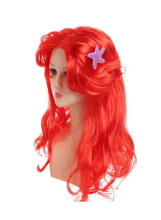 Cosplay Anime Wig Little Mermaid Wig Ariel Princess Wig Red Long Curly Starfish Wig - view 5