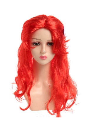 Cosplay Anime Wig Little Mermaid Wig Ariel Princess Wig Red Long Curly Starfish Wig - view 2