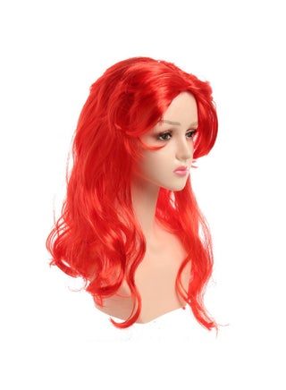 Cosplay Anime Wig Little Mermaid Wig Ariel Princess Wig Red Long Curly Starfish Wig - view 4