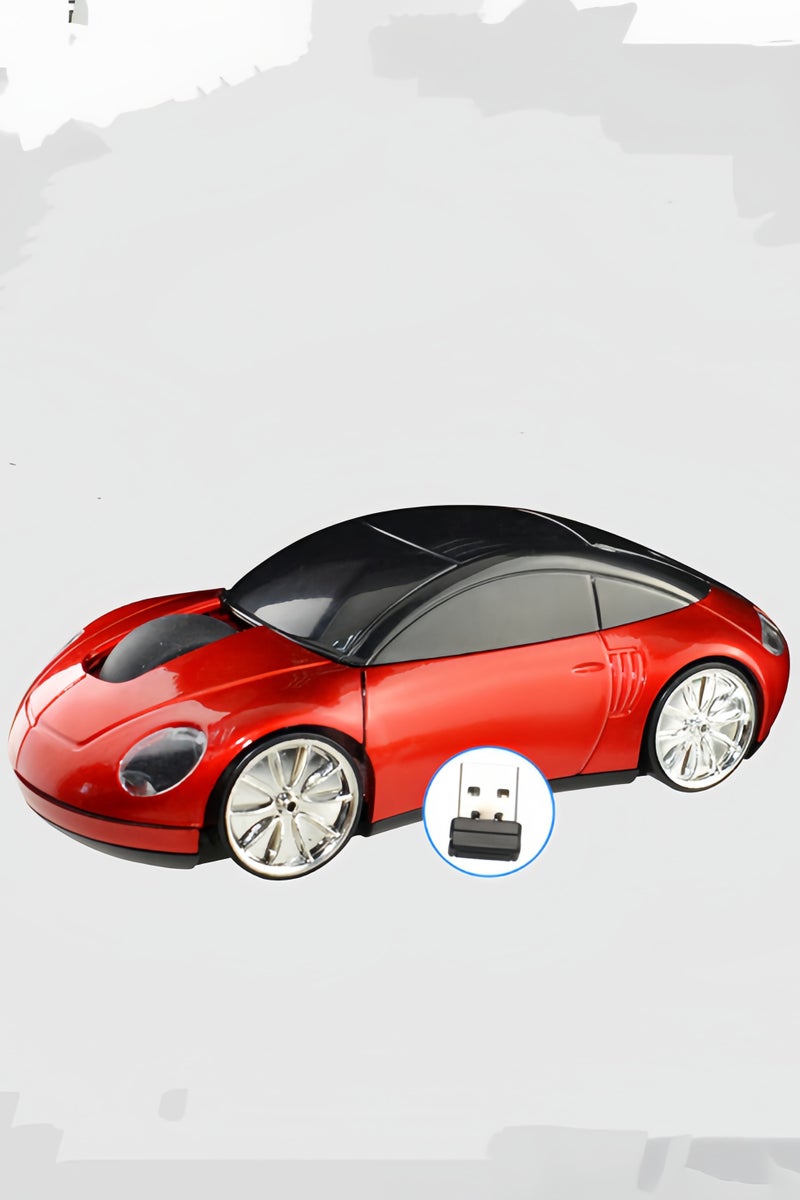 Wireless racing type optical multimedia mouse, red  - Image 1