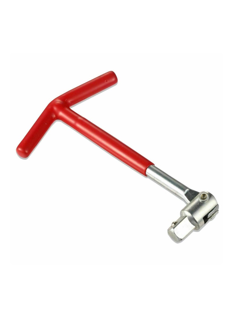 MUNTAQI Spark Plug Sleeve Wrench Set, Red T-Handle Stainless Steel Silicone Car Motorcycle Wrench Tool Dual-use 16 21mm Universal for Fastening and Demolition - Image 4