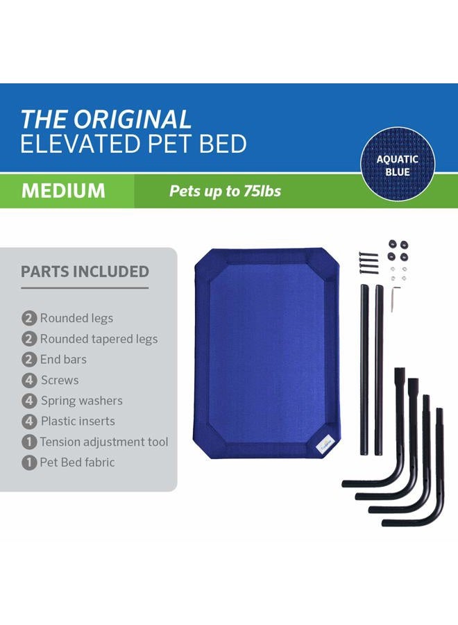 Coolaroo The Original Cooling Elevated Dog Bed, Indoor and Outdoor, Medium, 42" L x 25.5" W x 8" Th, Aquatic Blue - Image 5