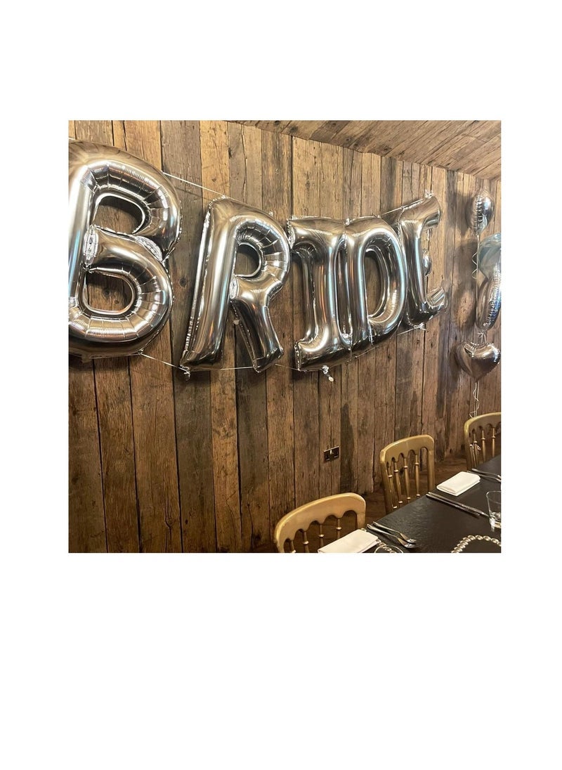 بارتي ويذ إيما الحروف الفضية من الألف إلى الياء بالونات 32 بوصة بالونات الأبجدية الكبيرة الفضة رقائق الهيليوم رسالة بالون لتزيين حفل عيد ميلاد الذكرى السنوية لزينة الزفاف (فضي-Z) - Image 2