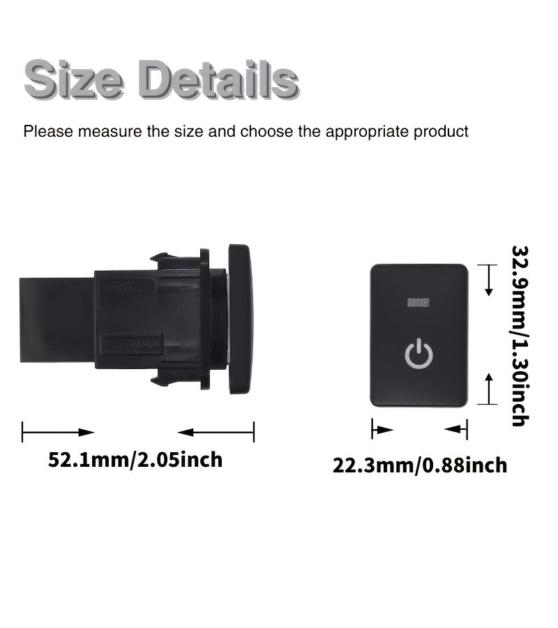 1 PC Toyota Fog Light Switch Replacement Part Modification Accessory For Car Headlights And Fog Lights Without Battery - Image 2