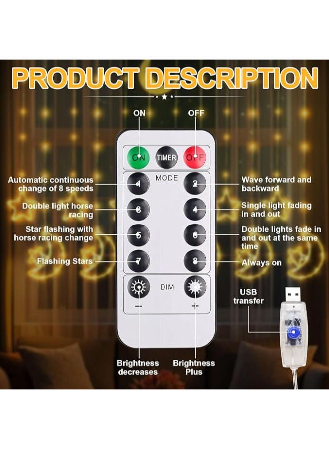 3.5 m Ramadan Decoration Light Curtain - Image 3