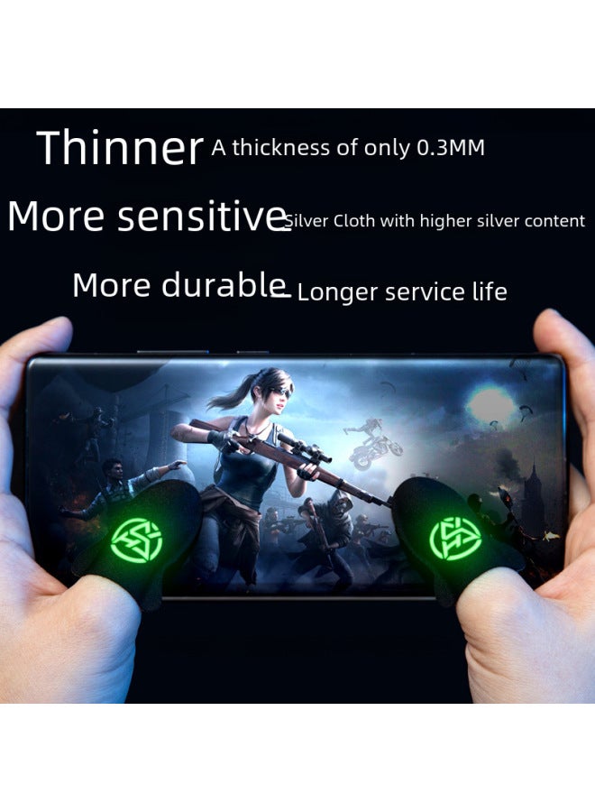 Ultra-thin Luminous Gaming Finger Sleeves Sweat-resistant E-sports Pubg Cloth King Glory Mobile Game Finger Sleeves-Product Color: Free Storage Bag  - Image 5