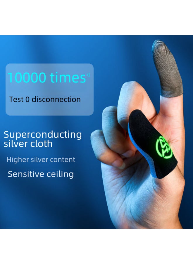 Ultra-thin Luminous Gaming Finger Sleeves Sweat-resistant E-sports Pubg Cloth King Glory Mobile Game Finger Sleeves-Product Color: Free Storage Bag  - Image 3