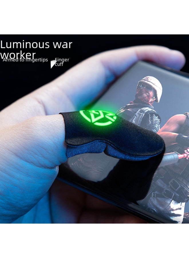 Ultra-thin Luminous Gaming Finger Sleeves Sweat-resistant E-sports Pubg Cloth King Glory Mobile Game Finger Sleeves-Product Color: Free Storage Bag  - Image 2