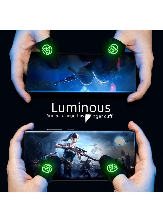 Ultra-thin Luminous Gaming Finger Sleeves Sweat-resistant E-sports Pubg Cloth King Glory Mobile Game Finger Sleeves-Product Color: Free Storage Bag  - Image 4