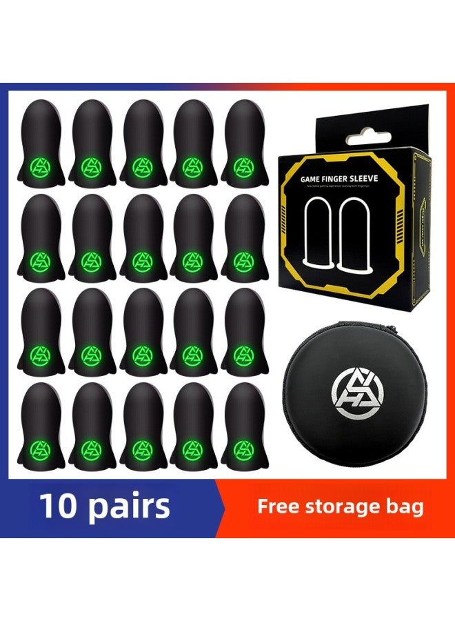 Ultra-thin Luminous Gaming Finger Sleeves Sweat-resistant E-sports Pubg Cloth King Glory Mobile Game Finger Sleeves-Product Color: Free Storage Bag  - Image 1