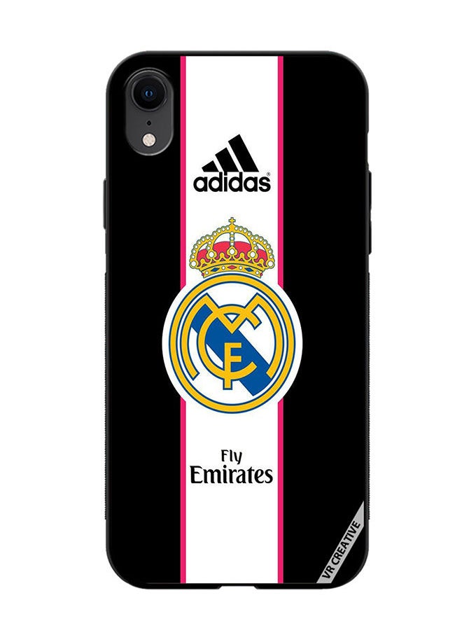 Protective Case Cover For Apple iPhone XR Madrid Design Multicolour