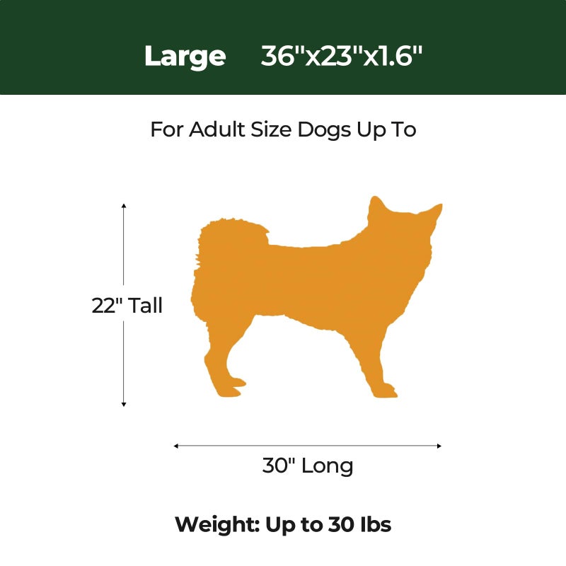 BALANCE Dog Crate Bed, Orthopedic Dog Bed Pad with Waterproof Liner, Washable Crate Foam Pet Mat for Large, Medium, Puppy Dogs Breeds, Mint Leaf, 36â€œx23â€x1.6â€œ - Image 5