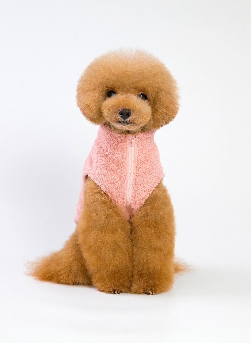 Loquat Pet clothes with thick coats Pink  - Image 1