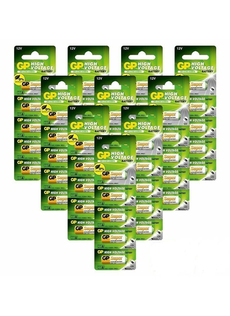 جي بي 50-Pieces GP Super 23A High Voltage 12V Alkaline Batteries  - Image 1