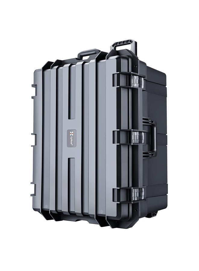 Lykus HC-7240 Large Waterproof Hard Case with Wheels and Customizable Foam, Interior Size 28.3x21.6x15.6 inch, Suitable for cameras, lenses, electronic equipment and more - Image 1