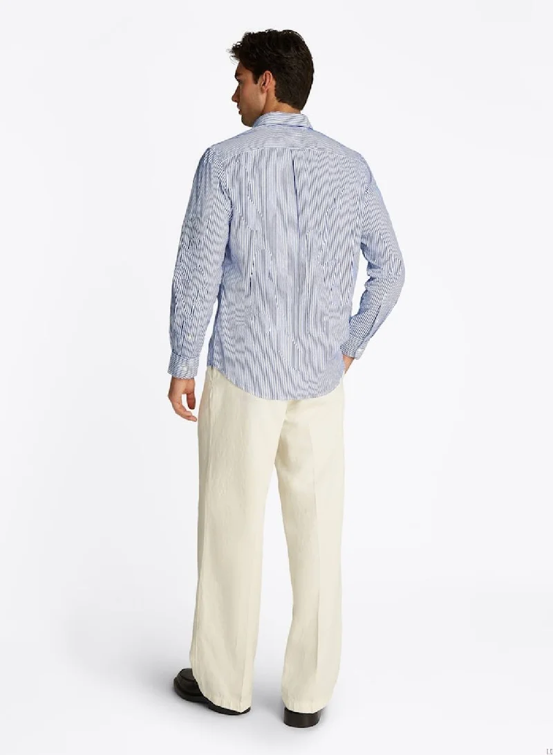 TOMMY HILFIGER TH Flex Regular Fit Stripe Poplin Shirt