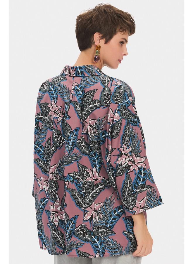 جون قميص قطني نسائي حصري بنقوش عريضة متعدد الألوان من يونيو - Image 5