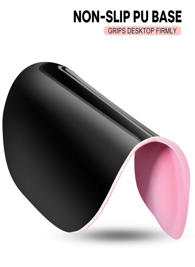 JIKIOU Mouse Pad, 2 Pack Ergonomic Mouse Pads with Comfortable Gel Wrist Rest Support and Lycra Cloth, Non-Slip PU Base for Easy Typing Pain Relief Durable and Easy to Clean Small Pink - Image 5