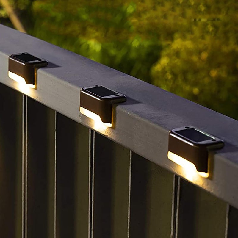 SOLPEX Solar Deck Lights Outdoor 16 Pack, Solar Step Lights Waterproof Led Solar lights for Outdoor Stairs, Step , Fence, Yard, Patio, and Pathway(Warm White) - Image 1