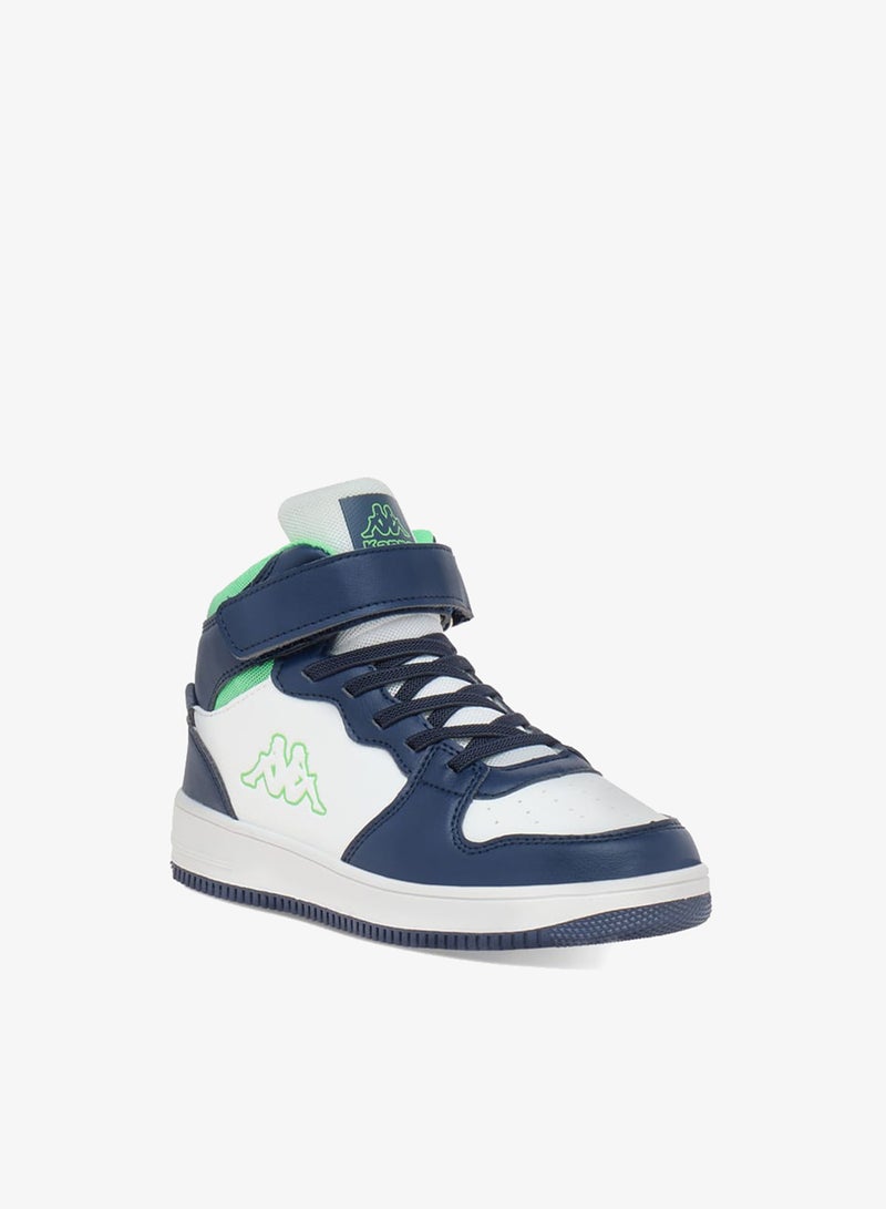Kappa Boys' Logo Detail Sports Shoes with Hook and loop Closure - Image 3
