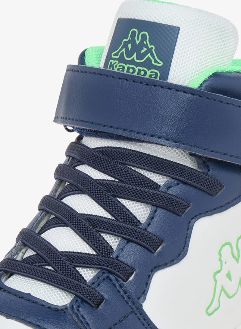 Kappa Boys' Logo Detail Sports Shoes with Hook and loop Closure - Image 4