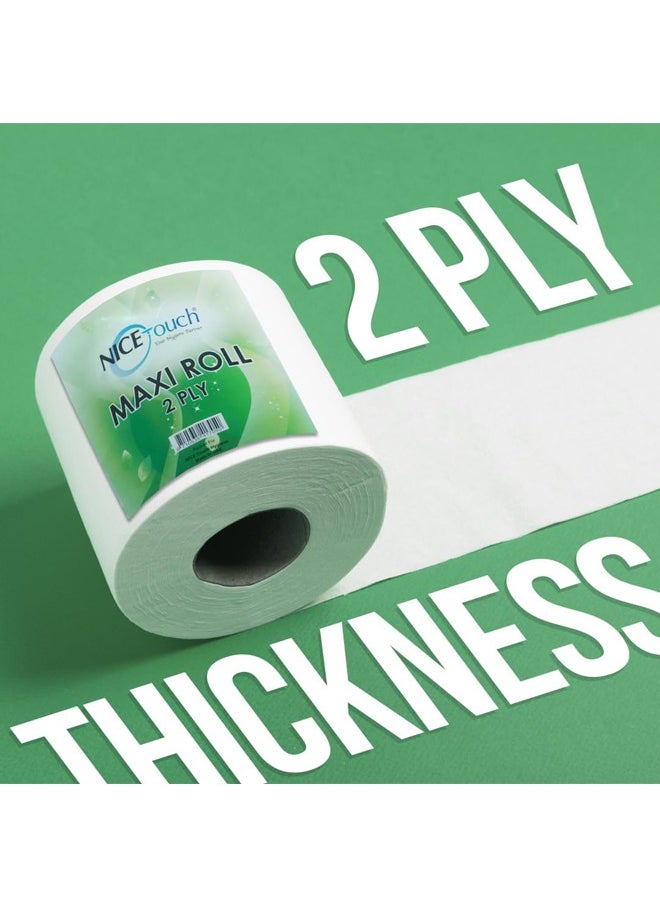 NICE Touch - 2Ply Paper Towel Kitchen Roll Tissue 3600 Sheets, 500g Maxi Roll Contains 6 Packs 600 Diamond Embossed Sheets Higher Absorbency & Ultra Soft Tissue 3600 sheets - Image 1