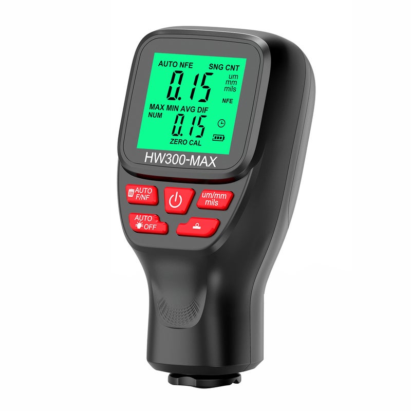 0-2000UM Thickness Gauge High Precise LCD Digital Automobile Film Thickness Meter Car Paint Coating Thickness Tester Three Probe Modes Three Units Switching with Zeroing Calibration Function - Image 1