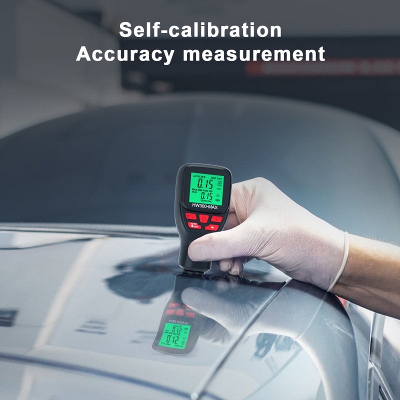 0-2000UM Thickness Gauge High Precise LCD Digital Automobile Film Thickness Meter Car Paint Coating Thickness Tester Three Probe Modes Three Units Switching with Zeroing Calibration Function - Image 4