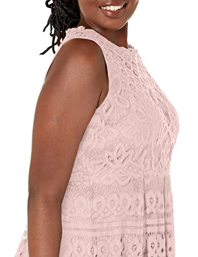 VEIISAR Womens Fashion Sleeveless Lace Fit Elegant Cocktail Party Dress Pink XL - Image 3