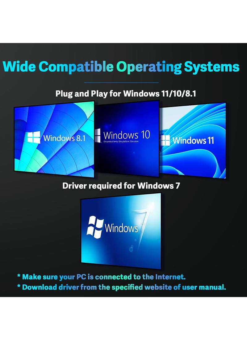 Excefore Bluetooth 5.3 USB Adapter for PC Desktop,, Wireless Transmitter Dongle for Windows 11/10/8.1/7 Computer Laptop, Plug and Play, No Driver Required, for Headset Speaker Keyboard Mouse Printer - Image 5