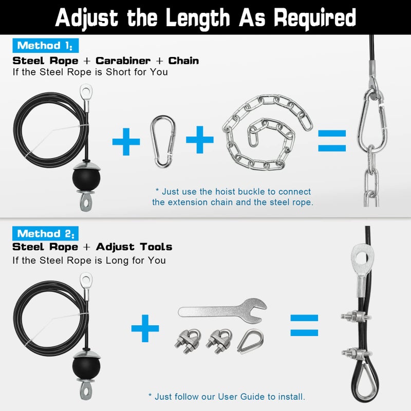 SERTT Weight Cable Pulley System Gym, Upgraded Cable Pulley Attachments for Gym LAT Pull Down, Biceps Curl, Tricep, Arm Workouts - Weight Pulley System Home Gym Add On Equipment - Image 4